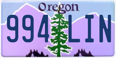 OR license plate 994LIN
