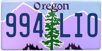 OR license plate 994LIO