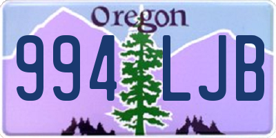 OR license plate 994LJB