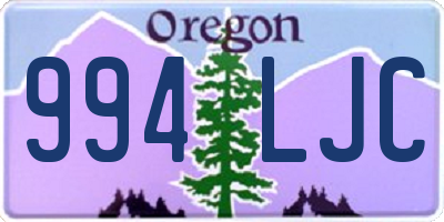 OR license plate 994LJC
