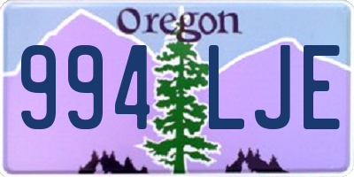 OR license plate 994LJE