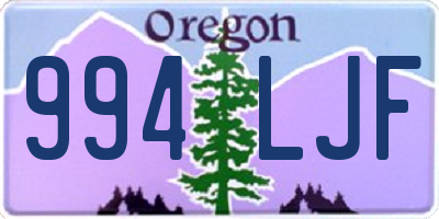 OR license plate 994LJF