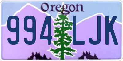 OR license plate 994LJK