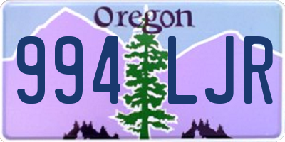 OR license plate 994LJR