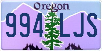 OR license plate 994LJS