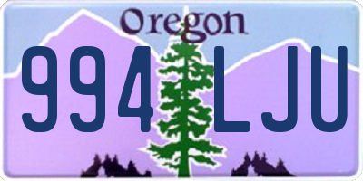 OR license plate 994LJU