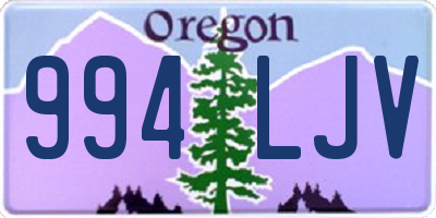 OR license plate 994LJV