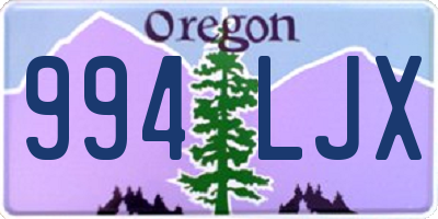 OR license plate 994LJX