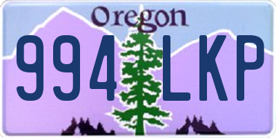 OR license plate 994LKP