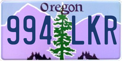 OR license plate 994LKR