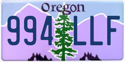 OR license plate 994LLF