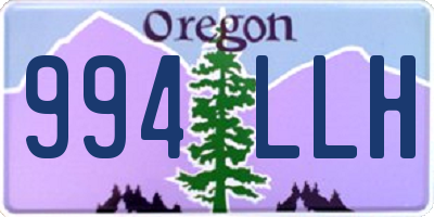 OR license plate 994LLH