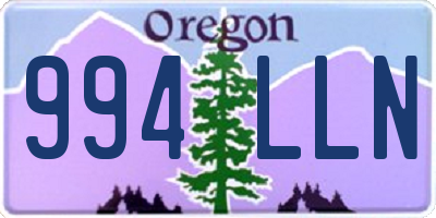 OR license plate 994LLN