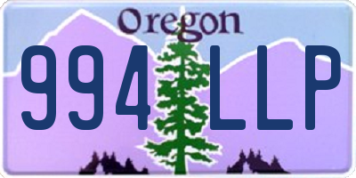 OR license plate 994LLP