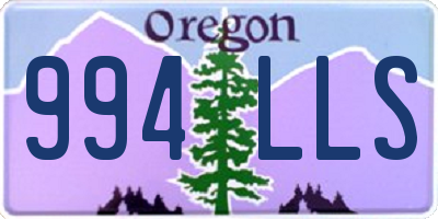 OR license plate 994LLS