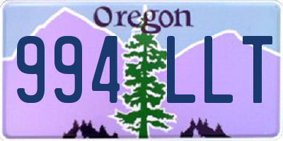 OR license plate 994LLT