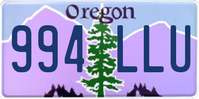 OR license plate 994LLU