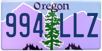 OR license plate 994LLZ