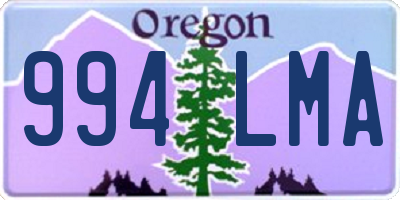 OR license plate 994LMA