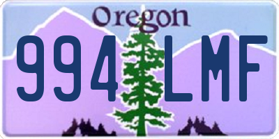 OR license plate 994LMF