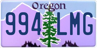 OR license plate 994LMG