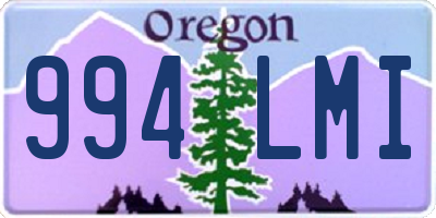 OR license plate 994LMI