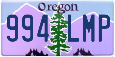 OR license plate 994LMP