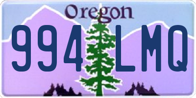 OR license plate 994LMQ