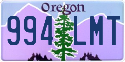 OR license plate 994LMT