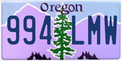 OR license plate 994LMW