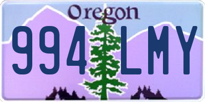 OR license plate 994LMY