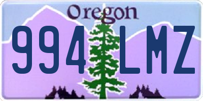 OR license plate 994LMZ