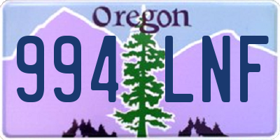 OR license plate 994LNF