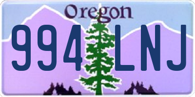 OR license plate 994LNJ