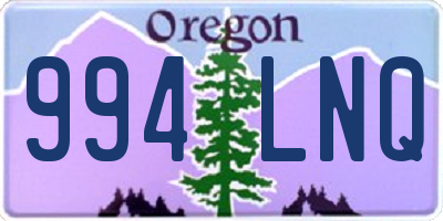 OR license plate 994LNQ