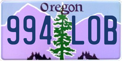 OR license plate 994LOB