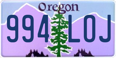 OR license plate 994LOJ