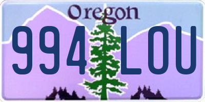 OR license plate 994LOU