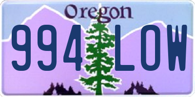 OR license plate 994LOW