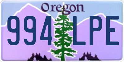 OR license plate 994LPE