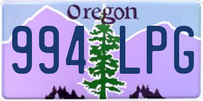 OR license plate 994LPG
