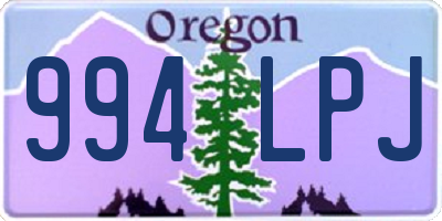 OR license plate 994LPJ