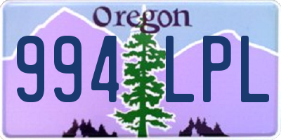 OR license plate 994LPL