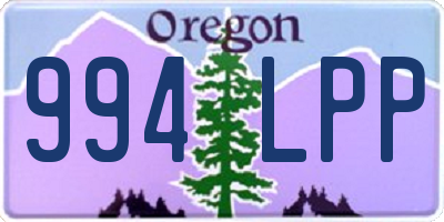 OR license plate 994LPP