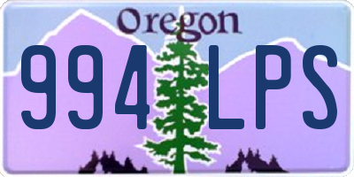 OR license plate 994LPS