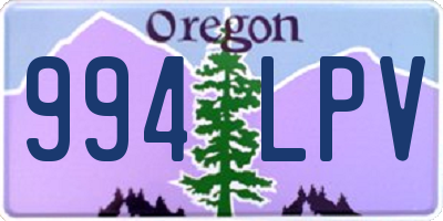 OR license plate 994LPV