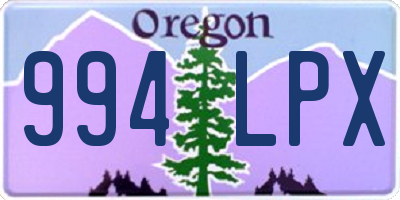 OR license plate 994LPX