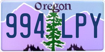 OR license plate 994LPY