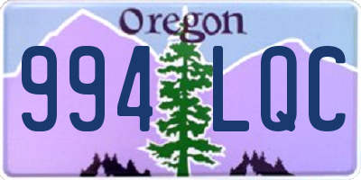 OR license plate 994LQC