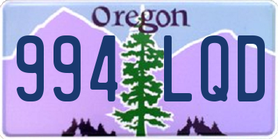 OR license plate 994LQD